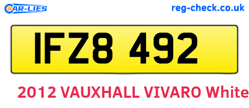 IFZ8492 are the vehicle registration plates.