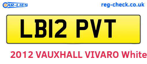 LB12PVT are the vehicle registration plates.