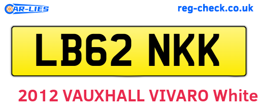 LB62NKK are the vehicle registration plates.