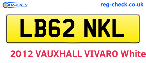 LB62NKL are the vehicle registration plates.