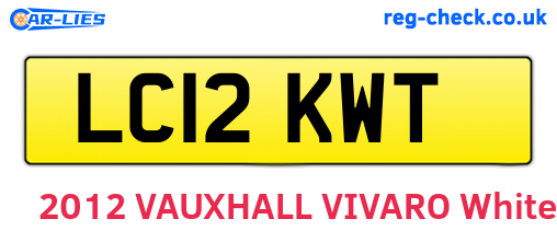 LC12KWT are the vehicle registration plates.