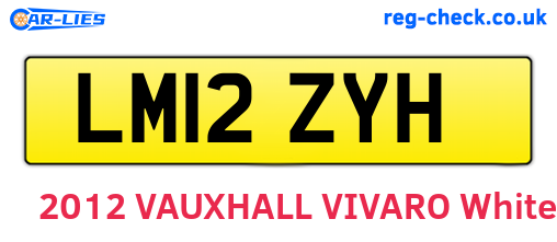 LM12ZYH are the vehicle registration plates.
