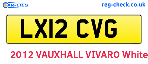 LX12CVG are the vehicle registration plates.