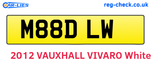 M88DLW are the vehicle registration plates.