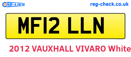 MF12LLN are the vehicle registration plates.