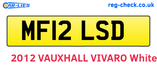 MF12LSD are the vehicle registration plates.