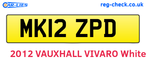 MK12ZPD are the vehicle registration plates.