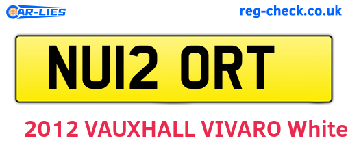 NU12ORT are the vehicle registration plates.