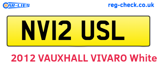 NV12USL are the vehicle registration plates.