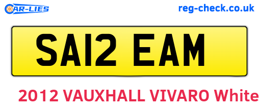 SA12EAM are the vehicle registration plates.