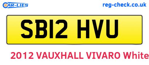 SB12HVU are the vehicle registration plates.