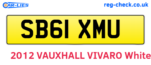 SB61XMU are the vehicle registration plates.