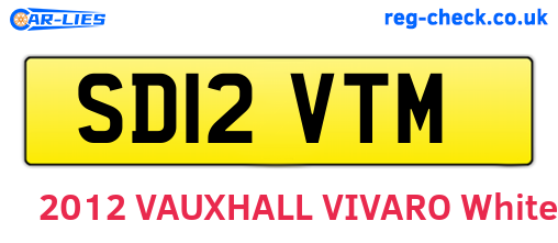 SD12VTM are the vehicle registration plates.