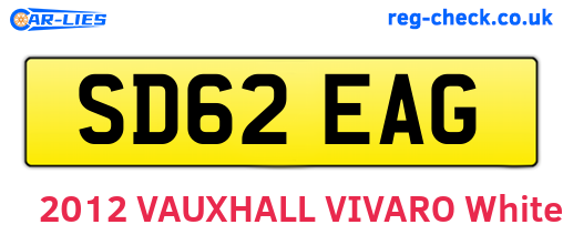 SD62EAG are the vehicle registration plates.
