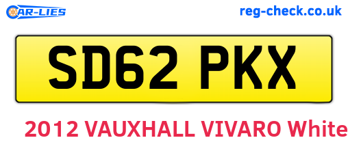 SD62PKX are the vehicle registration plates.