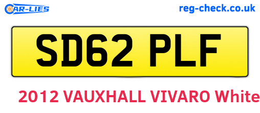 SD62PLF are the vehicle registration plates.