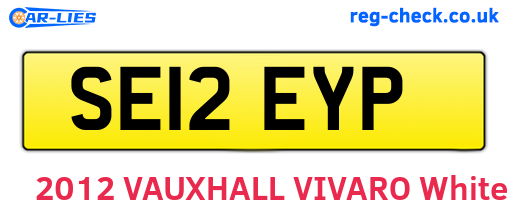 SE12EYP are the vehicle registration plates.