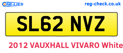 SL62NVZ are the vehicle registration plates.
