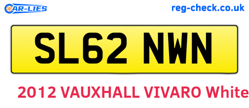 SL62NWN are the vehicle registration plates.