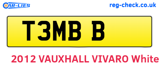 T3MBB are the vehicle registration plates.