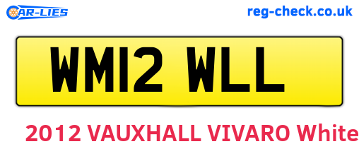 WM12WLL are the vehicle registration plates.