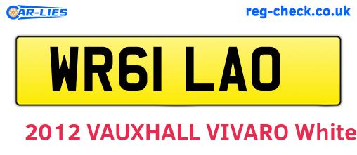 WR61LAO are the vehicle registration plates.