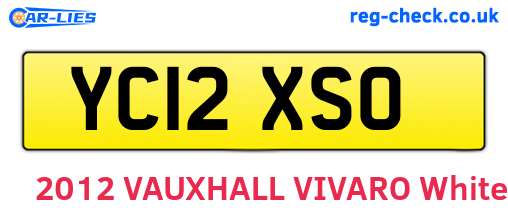 YC12XSO are the vehicle registration plates.