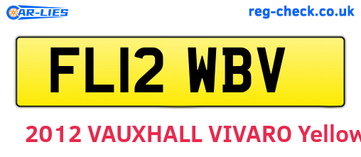 FL12WBV are the vehicle registration plates.