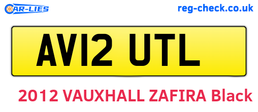 AV12UTL are the vehicle registration plates.