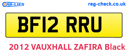 BF12RRU are the vehicle registration plates.