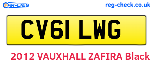 CV61LWG are the vehicle registration plates.