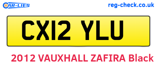 CX12YLU are the vehicle registration plates.