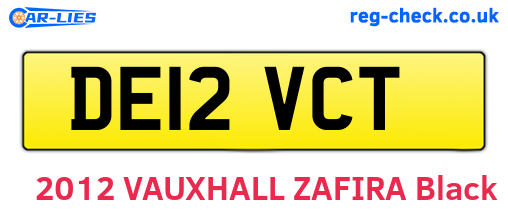 DE12VCT are the vehicle registration plates.