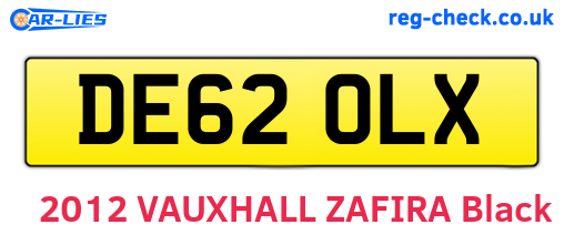 DE62OLX are the vehicle registration plates.