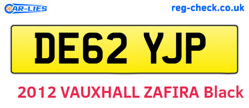 DE62YJP are the vehicle registration plates.