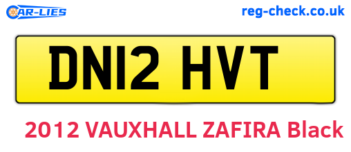 DN12HVT are the vehicle registration plates.