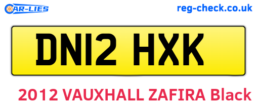 DN12HXK are the vehicle registration plates.