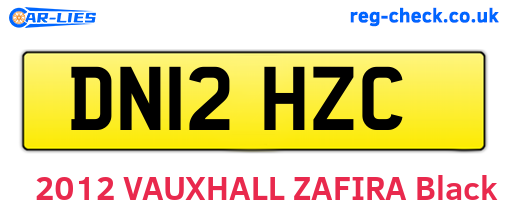 DN12HZC are the vehicle registration plates.