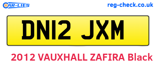 DN12JXM are the vehicle registration plates.
