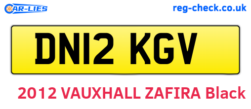 DN12KGV are the vehicle registration plates.