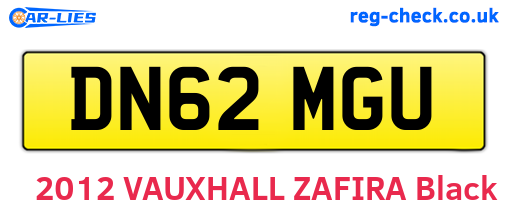 DN62MGU are the vehicle registration plates.