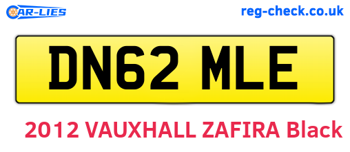 DN62MLE are the vehicle registration plates.