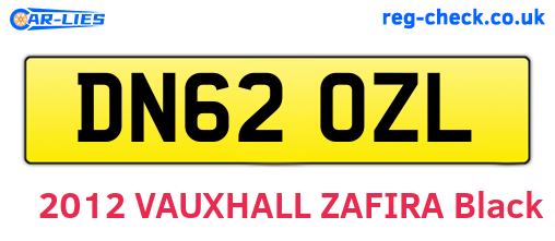 DN62OZL are the vehicle registration plates.