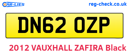 DN62OZP are the vehicle registration plates.