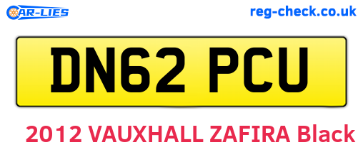 DN62PCU are the vehicle registration plates.
