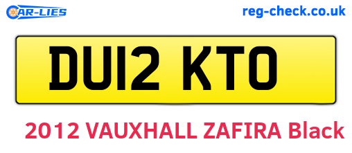 DU12KTO are the vehicle registration plates.