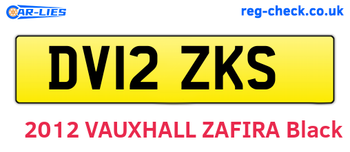 DV12ZKS are the vehicle registration plates.