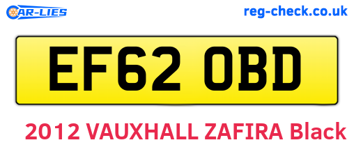 EF62OBD are the vehicle registration plates.
