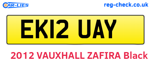 EK12UAY are the vehicle registration plates.