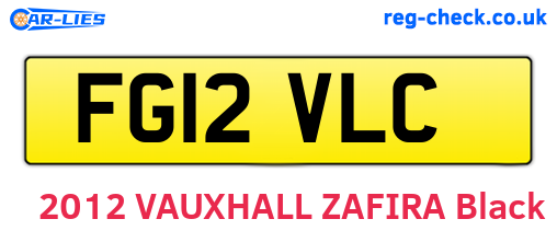 FG12VLC are the vehicle registration plates.